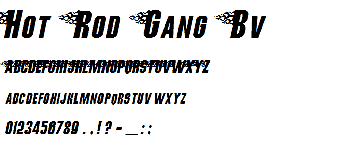 Hot Rod Gang BV font